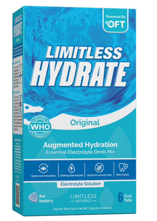 Limitless Hydrate – Raspberry Flavor (6 Sticks)