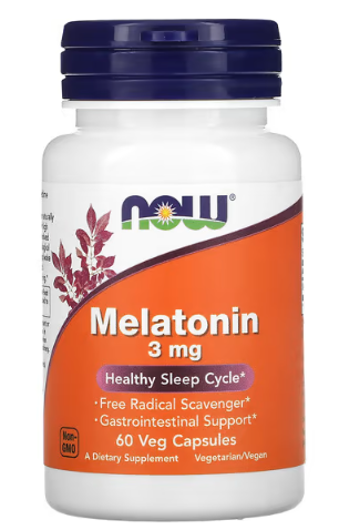 NOW Foods, Melatonin, 3 mg, 60 Veg Capsules