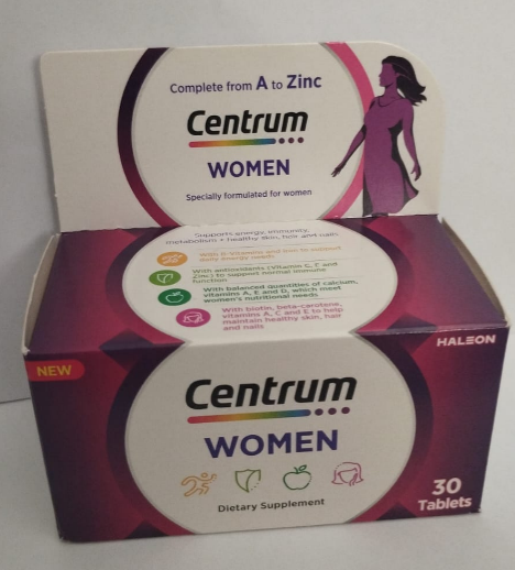 Centrum Women – Daily Multivitamin for Women’s Health (30 Tablets)