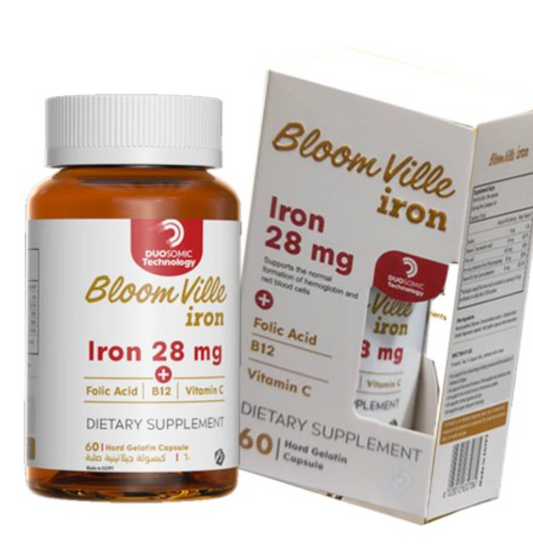 Bloomville Iron – Gentle Iron Supplement for Daily Energy (60 Tablets)