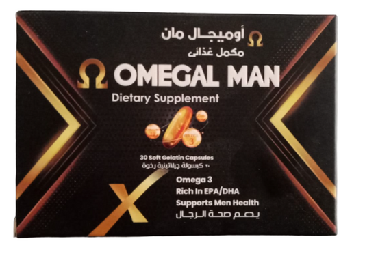 Omegal Man – Omega-3 Support for Men’s Heart, Brain & Vitality (30 Softgels)